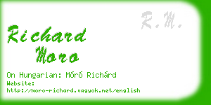 richard moro business card