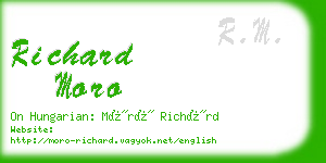 richard moro business card